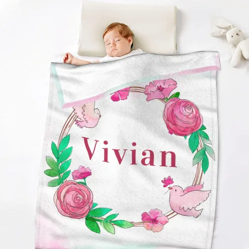Vista 16 de Mantas personalizadas para bebé, manta personalizada para recién nacidos, infantes, niños, manta con nombre para/manta de forro polar personalizada