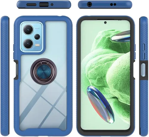 Vista 71 de Funda compatible con Xiaomi Poco X3 NFC, compatible con Xiaomi Poco X3 Pro/Poco X3 Ring Stand 3 en 1, color negro