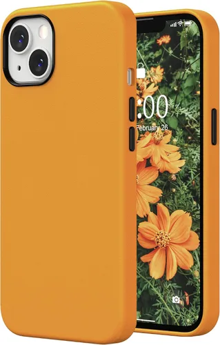 Vista 8 de SURPHY Compatible con iPhone 13, funda de piel sintética de alta calidad (con botones metálicos y forro de microfibra) para 13 (6.1 pulgadas 2021)