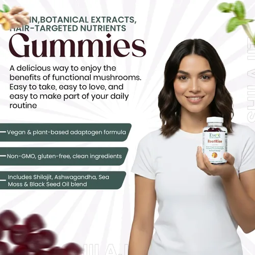 Vista 8 de Evere RootRise Gummies - Gomitas Shilajit + Ashwagandha