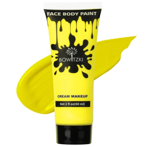 Vista 17 de Bowitzki Pintura facial y corporal de 2 onzas, maquillaje en crema, 2.0 fl oz, pintura facial a base de agua, efectos especiales para adultos, Negro