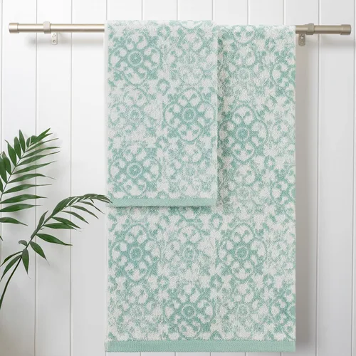 Vista 8 de Jessica Simpson Juego de 4 toallas de baño Aziza Decoración de baño premium Incluye 2 toallas de mano y 2 toallas de ducha 100% algodón