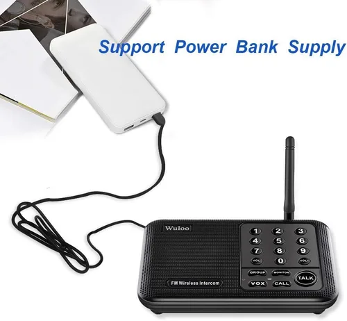 Vista 8 de Wuloo Intercomunicadores inalámbricos para el hogar, rango de 5280 pies, 10 canales 3 códigos, sistema de intercomunicación inalámbrico para casa