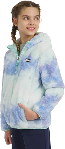 Vista 10 de Eddie Bauer Chaqueta con capucha de sherpa de imitación de pelo alto Quest para niñas Verde azulado