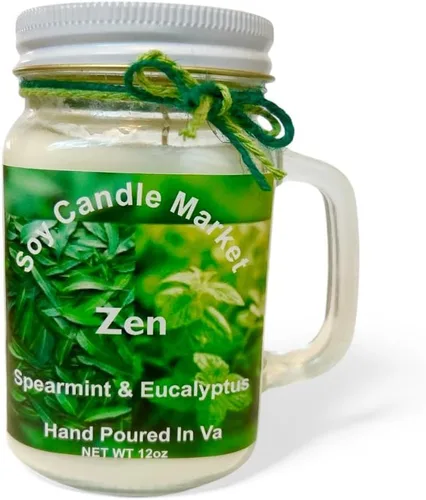 Vista 37 de Velas perfumadas de soja Velas hechas a mano y altamente aromáticas que queman hasta 85 horas en tarro de cristal, perfectas para decoración