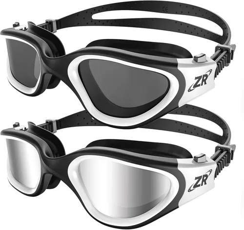 Vista 13 de ZIONOR Gafas de natación, 2 paquetes de gafas de natación polarizadas G1 para adultos, hombres y mujeres