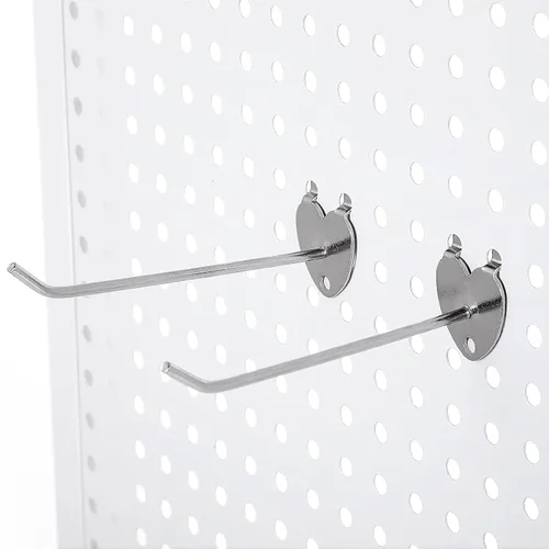 Vista 4 de Yaocom 6 paneles de metal para tablero de clavijas, 48 x 48 pulgadas en total, kit de combinación con ganchos de tablero de clavijas de corazón
