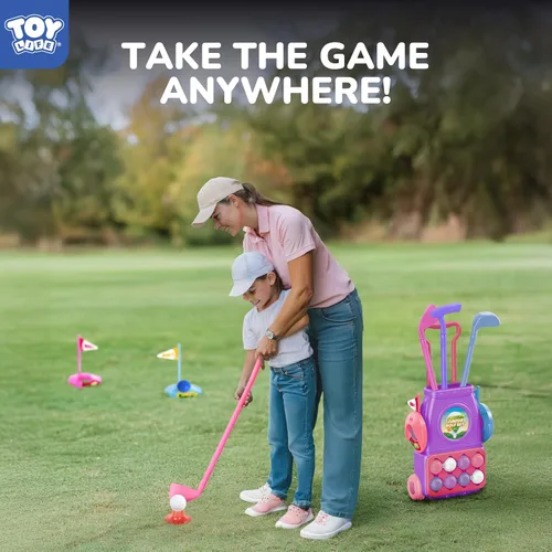 Vista 8 de TOY Life Clubes de golf para niños 3-5, juego de golf para niños, palos de golf para niños pequeños, juegos de golf para niños de 3 a 4 años