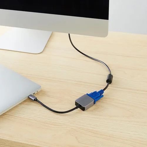 Vista 6 de Amazon Basics Adaptador USB 3.1 tipo C a VGA de aluminio, gris, 1.65 x 1.38 x 0.63 pulgadas