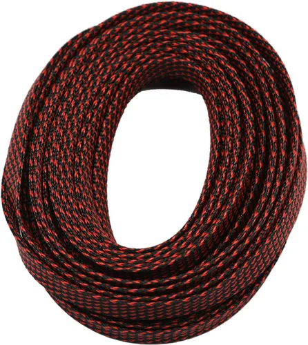 Vista 9 de Funda de cable de alambre expandible PET de 30 pies (1/2 pulgada, negro)