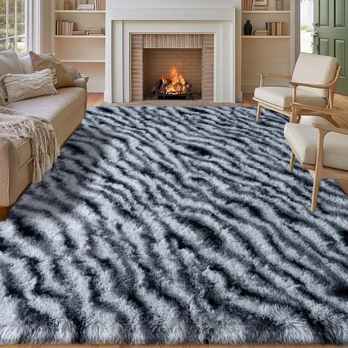 Vista 38 de qulint Alfombra negra para dormitorio, alfombra de área pequeña de 2 x 3 pies para habitación de niños, alfombra suave y mullida para sala de estar