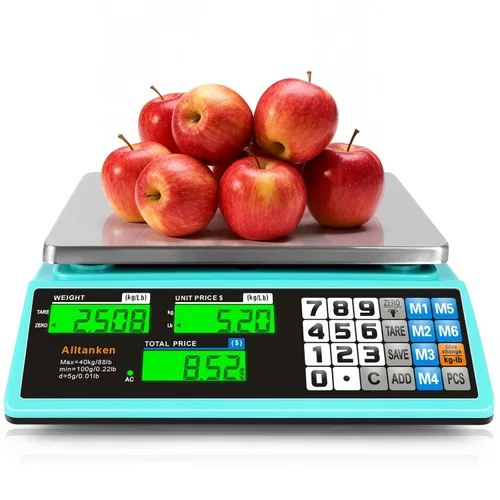 Vista 9 de Báscula digital de cálculo de precios de 66 libras / 66.1 lbs con pantalla LCD dual y modo de conteo — Báscula de alimentos de acero inoxidable