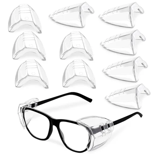 Vista 11 de BURIUS Protectores laterales de seguridad para lentes con clip – Se ajustan al 98% de las gafas Protecciones ligeras de laboratorio