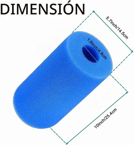 Vista 2 de Filtro de piscina tipo B reutilizable lavable filtro de esponja de piscina, cartucho de natación reutilizable filtro de espuma para compatible
