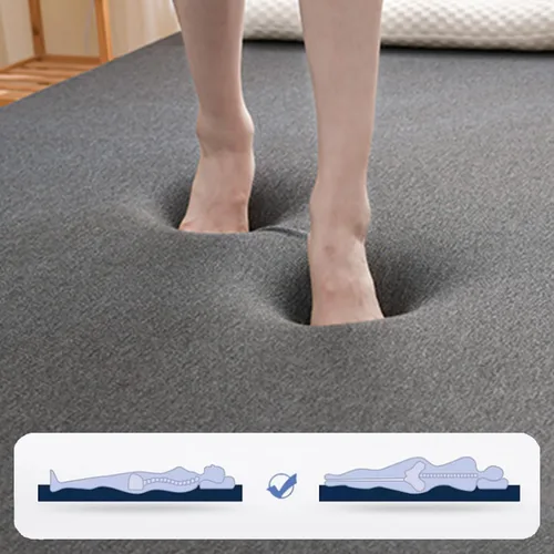Vista 5 de Cubrecolchón de espuma viscoelástica de gel, protector de colchón refrescante, cubrecolchón de cama con infusión de gel con funda extraíble lavable