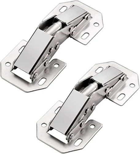 Vista 2 de QRity 2X Paquete de Bisagras para Puerta de Gabinete de Cocina Bisagras Ocultas para Puerta de Armario - Sin Ranura Requerida - Fácil de Instalar