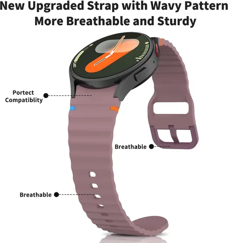 Vista 3 de Meliya Correas sin espacio solo compatibles con Samsung Galaxy Watch 7 FE 6 5 4 Band 1.575 in 144.4 ft/Watch 6 Classic Band 1.693 in 1.850 in/Watch