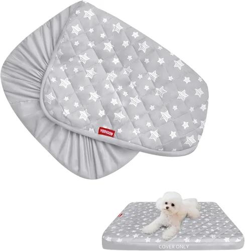 Vista 12 de Fundas impermeables de repuesto para cama de perro, lavables y fáciles de quitar, funda acolchada silenciosa para cama de mascotas, bonito estampado