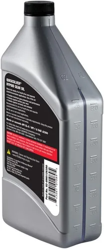 Vista 4 de Quicksilver 8M0128380 80W-90 Aceite para engranajes hipoides para motocicleta - 1 Qt.