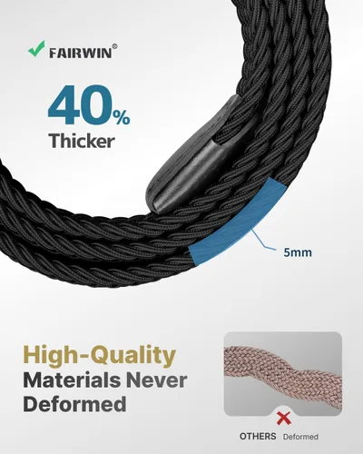 Vista 4 de FAIRWIN Cinturones elásticos trenzados elásticos para hombre de golf casual jeans tejidos 1 38 "cinturones de trabajo de nailon para hombres