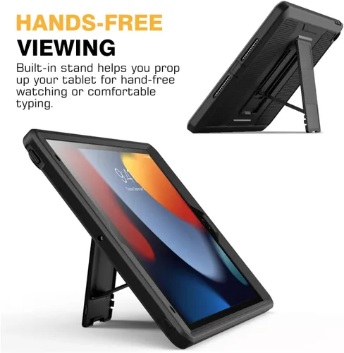 Vista 6 de MoKo Funda para iPad de 10.2 Pulgadas iPad 9ª Generación 2021/ iPad 8ª Generación 2020/ iPad 7ª Generación 2019, [Servicio Pesado] A Prueba