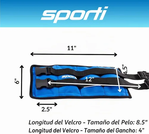 Vista 4 de Sporti Fitness Ankle Weights Aqua Belt Pool Exercise for Women & Men Pesas de tobillo - Azul - 5 lb