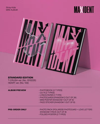 Vista 2 de Dreamus Stray Kids - MAXIDENT [Edición estándar] Álbum+Beneficio de reserva (HEART ver.) (SMK1348)