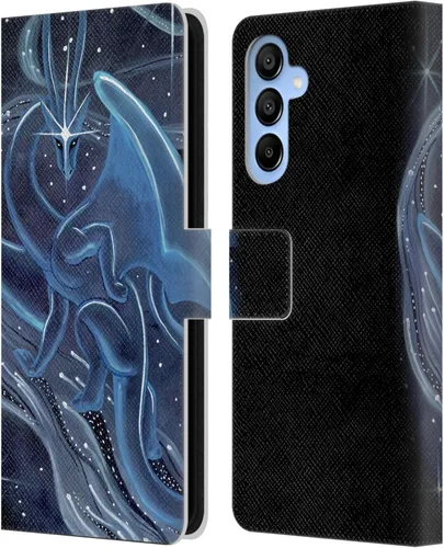 Vista 291 de Head Case Designs Officially Licensed Carla Morrow Galactic Entrancement Dragons Leather Wallet Case Compatible with Samsung Galaxy A07 4G