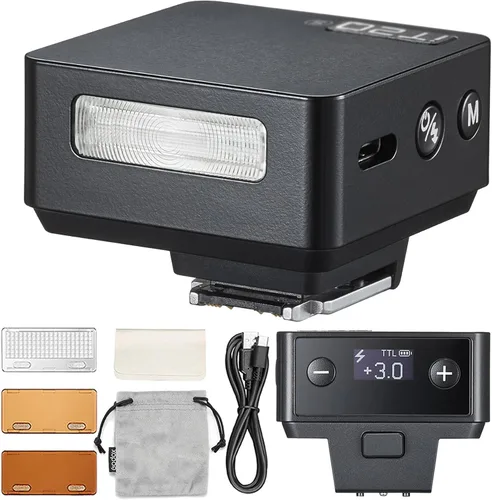 Vista 10 de Godox iT20 iT20-S Flash para Sony, Mini TTL Flash con Pantalla Intuitiva, Reciclaje de 1.5s, 700 Destellos de Potencia Completa, Carga USB-C