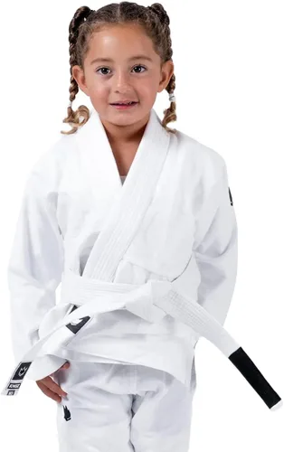 Vista 2 de Kingz - Kimono brasileño Jiu Jitsu Gi Juvenil ligero duradero IBJJF Legal Tejido de perlas de 13.23ozm BJJ para niños y niñas Kore