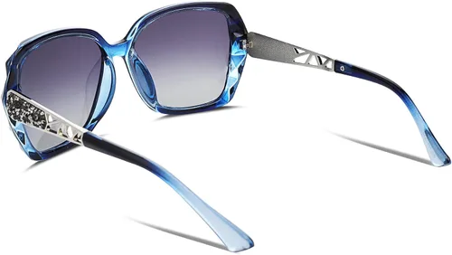 Vista 42 de FEISEDY - gafas de sol polarizadas para mujer, marco compuesto brillante B2289