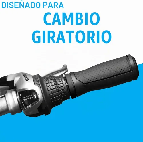 Vista 6 de MARQUE Empuñaduras de cambio para manillar de bicicleta, empuñaduras de cambio de giro de repuesto con diseño antideslizante, goma TPR suave