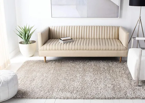 Vista 28 de SAFAVIEH Arizona Shag Collection ASG820A - Alfombra de pasillo, 2 pies 3 pulgadas x 6 pies, color crema, diseño sólido, no desprende pelusa y fácil