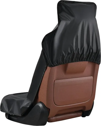 Vista 2 de MAGCA Funda Protectora para Asiento de Coche, Impermeable, Funda para Asiento Delantero Universal, Color Negro, Paquete de 1 Asiento de coche