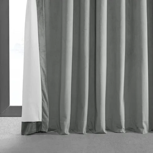 Vista 5 de HPD Half Price Drapes Cortinas opacas de terciopelo extra anchas con ojales, de 84 pulgadas de largo, bloqueo de calor y luz completa, para Gris
