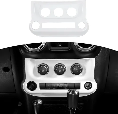 Vista 19 de RT-TCZ Para Jeep JK Negro Dash Console A/C Controles Cubierta Trim Panel para Jeep Wrangler JK JKU 2011-2017 ABS Interior Accesorios 1pc
