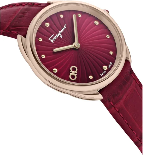 Vista 3 de Ferragamo Reloj suizo para mujer Colección Cuir, Oro Rosa, Cuir