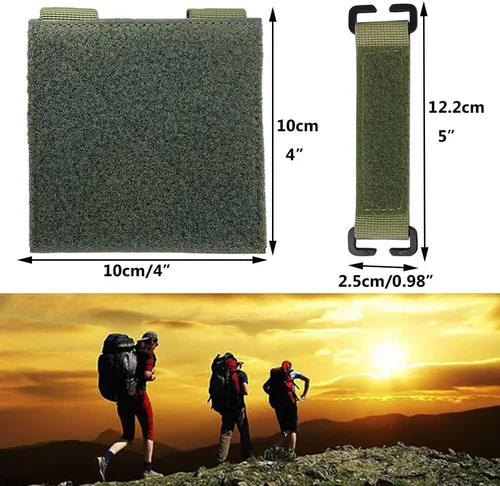 Vista 3 de Panel de parches táctico Molle con gancho y bucle, accesorio Molle para mochila, chaleco, insignia de bricolaje e insignia