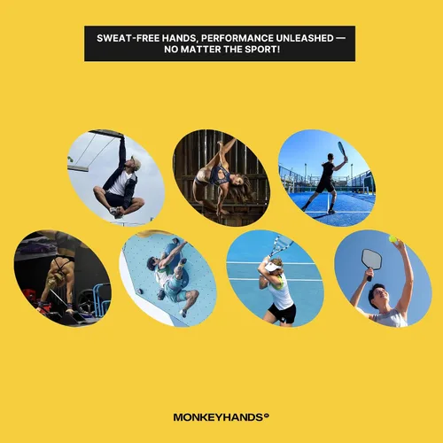 Vista 3 de MonkeyHands Dry - Grip Booster - Manos secas - Overgrip - Raqueta de pádel, tenis, golf, ping pong, escalada, calistenia, gimnasio, pole dance y más