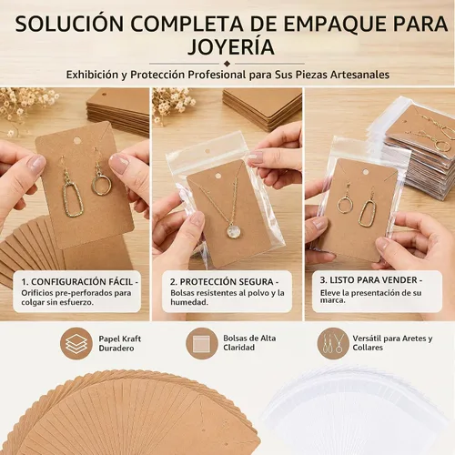 Vista 7 de ovsor Funciona muy bien con tarjetas de exhibición de aretes: tarjetas de aretes bien hechas de 3.5 x 2.4 pulgadas con buena calidad de papel