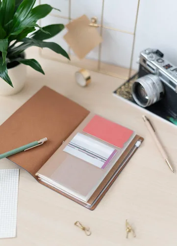 Vista 4 de Cuaderno de viajeros Astral Cuaderno de bolsillo de viaje Diario de viaje para mujeres Regalos para viajeros Cuaderno pequeño lindo 7.3 x