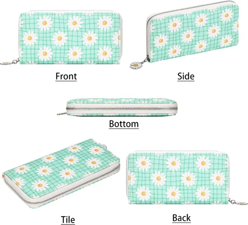 Vista 5 de KUKOO Womens Printed Zip Around Wallet Phone Clutch Purse Card Holder Organizer