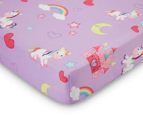 Vista 9 de Everyday Kids Paquete de 2 Sábanas Bajeras para Cuna para Niña, 100% Sábana de Bebé de Microfibra Suave y Transpirable, Se Adapta a Colchones