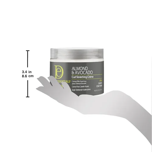 Vista 5 de Design Essentials Crema de estiramiento natural de almendra y aguacate para todos los tipos de curl, estiramiento crème, 16 fl oz