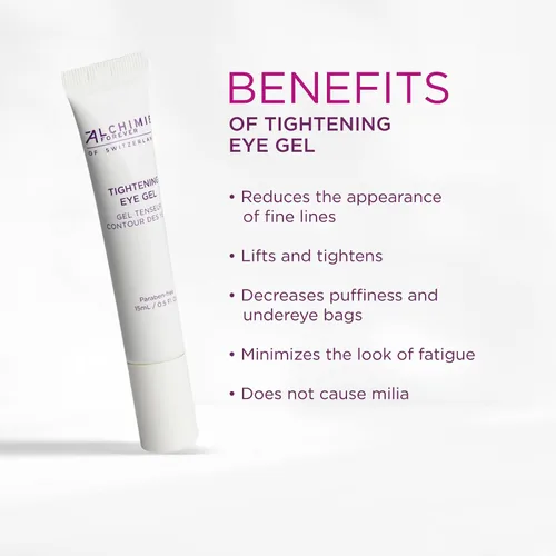 Vista 6 de Alchimie Forever Gel tensor para ojos Efecto de elevación inmediata reduce la apariencia de líneas finas, hinchazón, cafeína y extracto de células