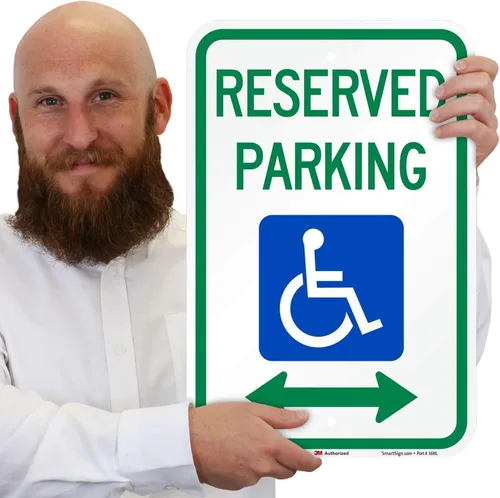 Vista 6 de smartsign Parking Sign, Leyenda "Parking reservado", azul/verde sobre blanco, 1