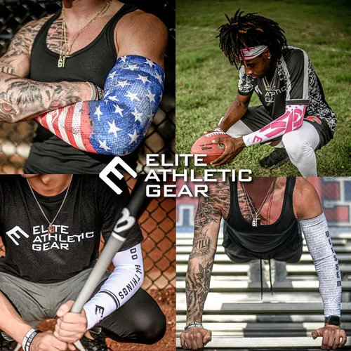 Vista 5 de Elite Athletic Gear Manguitos de compresión religiosos - Tallas para jóvenes y adultos - Deportes y fitness - Se venden individualmente