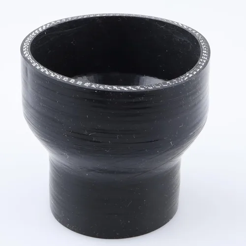 Vista 49 de AC PERFORMANCE ID de 1" a 1/2" (25mm a 13mm) Manguera de silicona recta reductora de 3 capas reforzada negra, 3" de longitud Negro