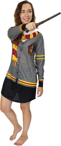 Vista 6 de Harry Potter Hogwarts Gryffindor - Pijama de manga larga para mujer, gris