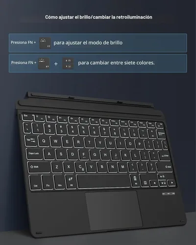 Vista 5 de MoKo Teclado para Surface Go 4 2023/ Go 3 2021/ Go 2 2020 / Go 2018, negro